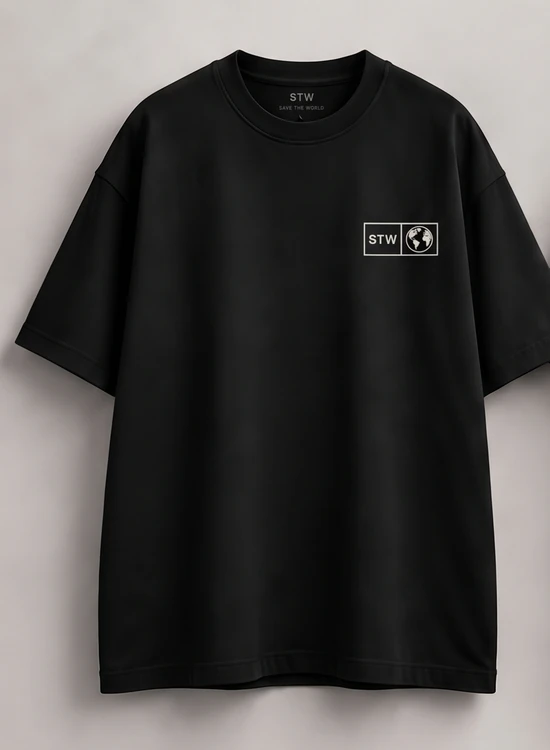 STW / 002, fronte della T-shirt nera